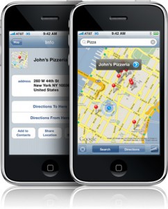 Smartphone map app