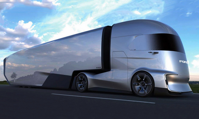 The American automaker had a surprise up its sleeve—its first ever big rig concept truck, the Ford F-Vision Future Truck.