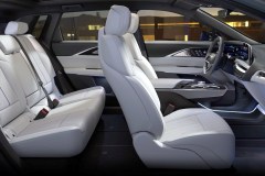 The LYRIQ interior is clean and simple with a focus on secondary and tertiary design elements. The large, curved LED screen is the centerpiece, and all the components are incorporated artfully, blurring the lines of separation among technology, lighting and decor.