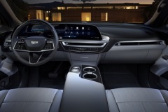 The LYRIQ interior is clean and simple with a focus on secondary and tertiary design elements. The large, curved LED screen is the centerpiece, and all the components are incorporated artfully, blurring the lines of separation among technology, lighting and decor.