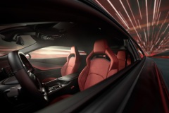 High-backed fixed headrest seats embellished with a unique pass through are available on the all-new Dodge Charger with Plus, Track Package and Carbon & Suede packages.