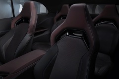 Dodge Charger Daytona SRT Concept seats feature a perforated pattern of the Fratzog logo.