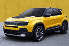 Jeep® brand reveals image of first-ever fully electric Jeep SUV to be launched early next year.