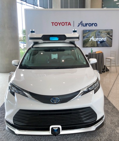 Aurora Innovations autonomous Toyota Sienna