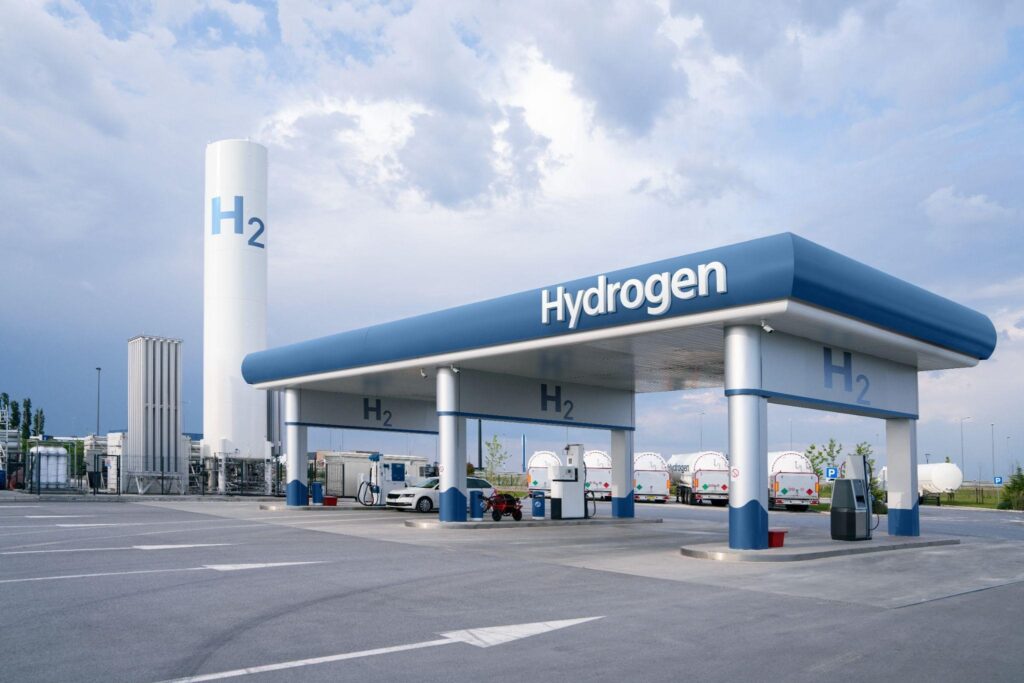 Future of hydrogen fuel cell vehicles; https://www.shutterstock.com/g/Scharfsinn; 