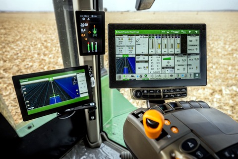 autonomous tractor cab displays