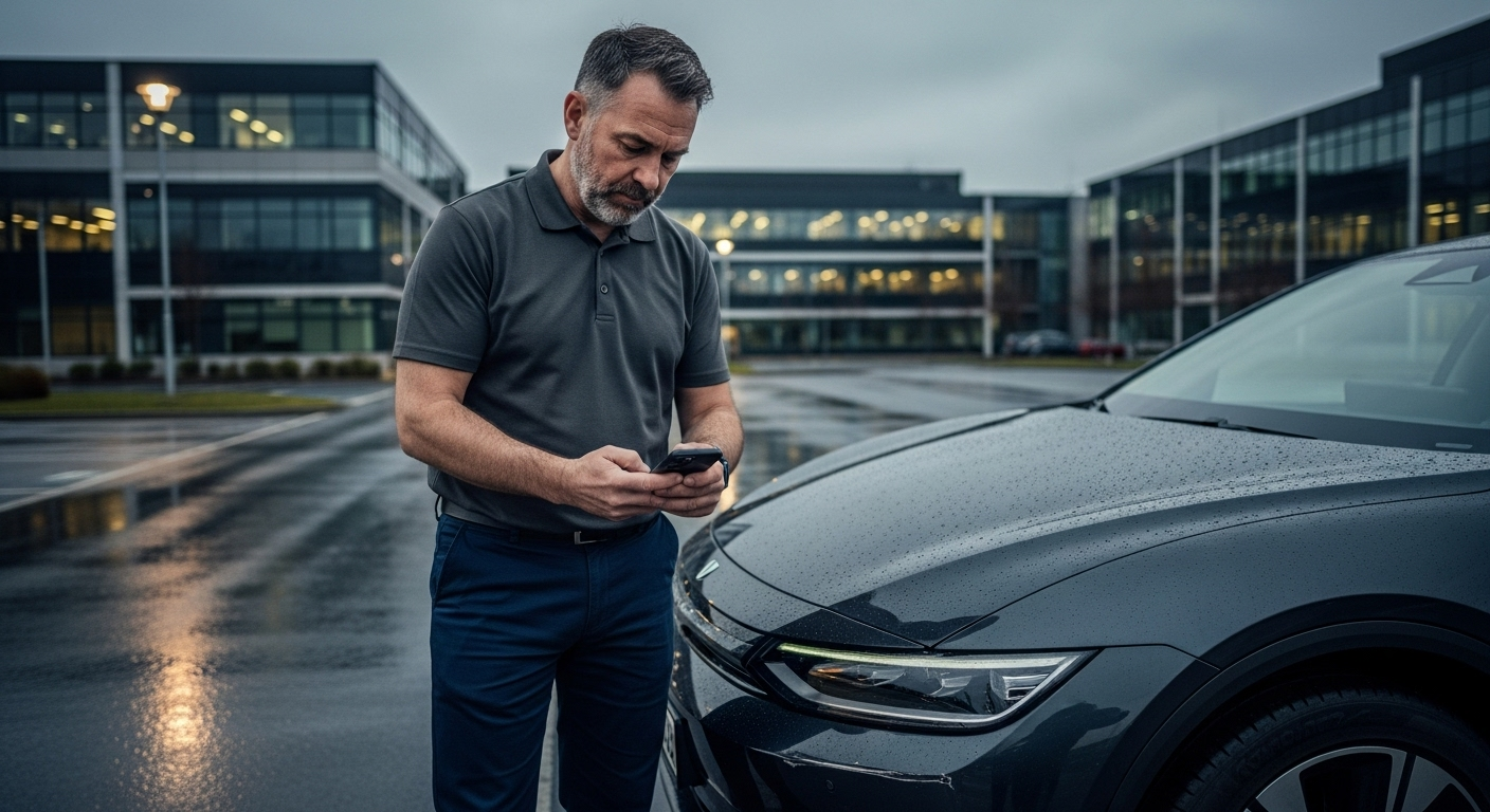 What Should a Driver Do After a Minor Colission in a Company EV