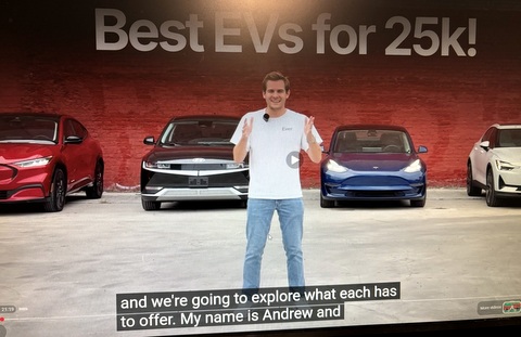 Andrew reviewing cars